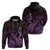 Purple Aloha Hawaii Hoodie Snorkeling With Sea Turtle Polynesian Pattern