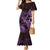 Purple Aloha Hawaii Mermaid Dress Snorkeling With Sea Turtle Polynesian Pattern