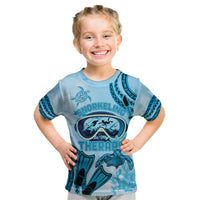 Hawaii Sea Turtle Snorkeling Is My Therapy Kid T Shirt LT14 Blue - Polynesian Pride
