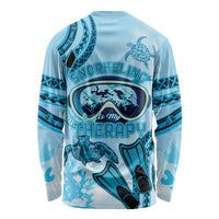 Hawaii Sea Turtle Snorkeling Is My Therapy Long Sleeve Shirt LT14 - Polynesian Pride
