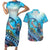 Hawaii Snorkeling Honu Turtle Couples Matching Short Sleeve Bodycon Dress and Hawaiian Shirt Under The Ocean Vibes