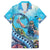 Hawaii Snorkeling Honu Turtle Family Matching Off The Shoulder Long Sleeve Dress and Hawaiian Shirt Under The Ocean Vibes