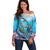 Hawaii Snorkeling Honu Turtle Off Shoulder Sweater Under The Ocean Vibes