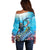 Hawaii Snorkeling Honu Turtle Off Shoulder Sweater Under The Ocean Vibes