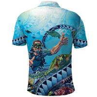 Hawaii Snorkeling Honu Turtle Polo Shirt Under The Ocean Vibes LT14 - Polynesian Pride