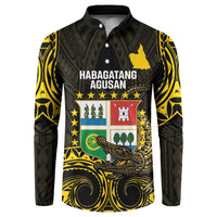 Agusan del Sur Philippines Button Sweatshirt Habagatang Agusan Lolong LT14 Black - Polynesian Pride