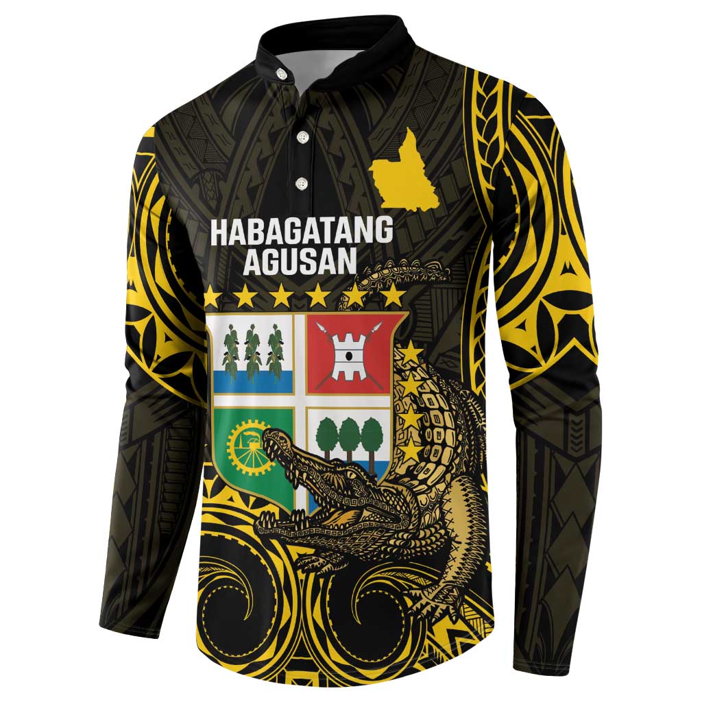 Agusan del Sur Philippines Button Sweatshirt Habagatang Agusan Lolong LT14 - Polynesian Pride