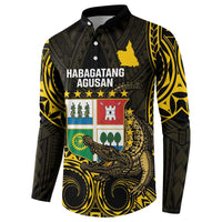 Agusan del Sur Philippines Button Sweatshirt Habagatang Agusan Lolong LT14 - Polynesian Pride