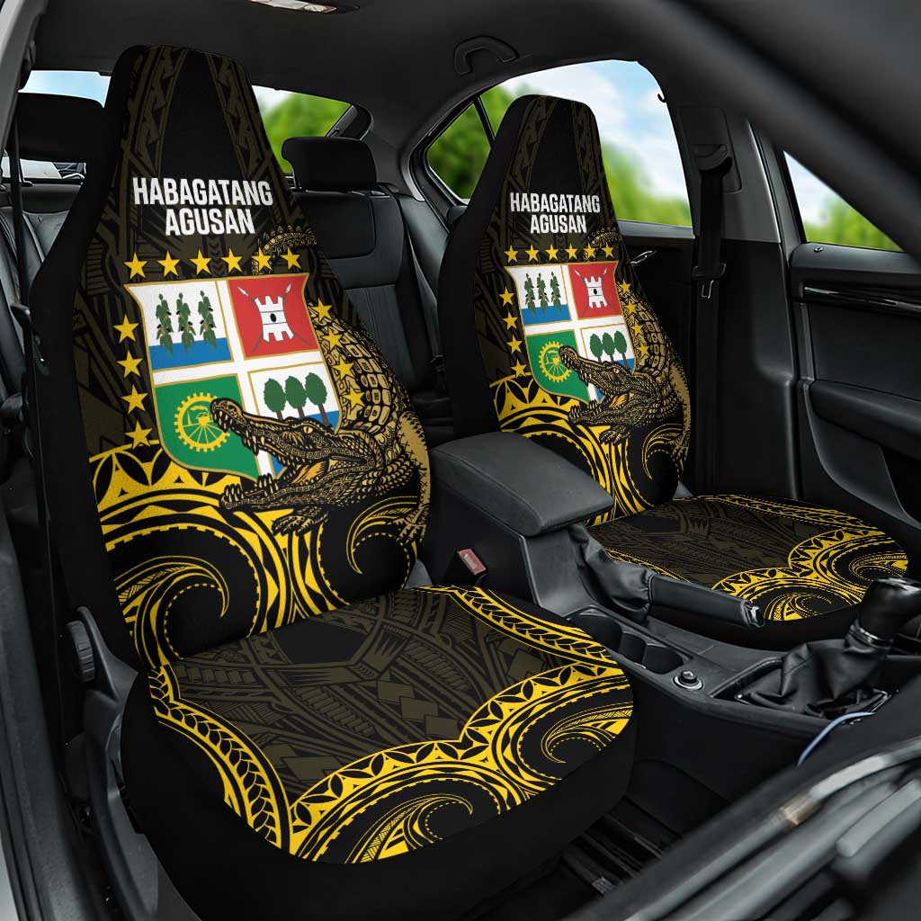 Agusan del Sur Philippines Car Seat Cover Habagatang Agusan Lolong LT14 One Size Black - Polynesian Pride