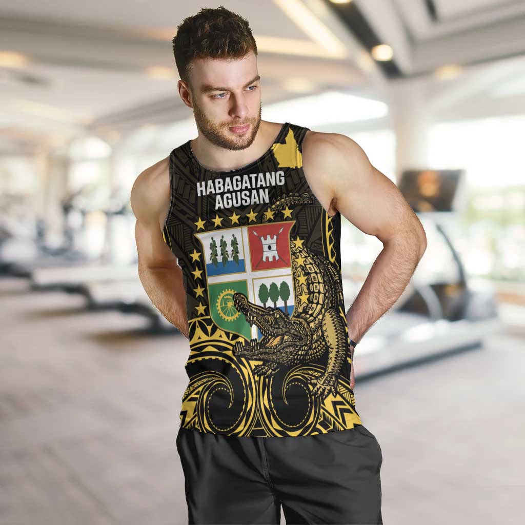 Agusan del Sur Philippines Men Tank Top Habagatang Agusan Lolong LT14 Black - Polynesian Pride