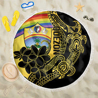 Quezon Province Beach Blanket Cocolandia Philippines Turtle LT14 One Size 150cm Gold - Polynesian Pride