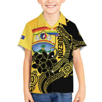 Quezon Province Kid Hawaiian Shirt Cocolandia Philippines Turtle LT14 Kid Gold - Polynesian Pride