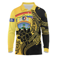 Quezon Province Long Sleeve Polo Shirt Cocolandia Philippines Turtle LT14 Gold - Polynesian Pride