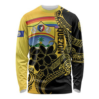 Quezon Province Long Sleeve Shirt Cocolandia Philippines Turtle LT14 Unisex Gold - Polynesian Pride