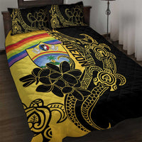 Quezon Province Quilt Bed Set Cocolandia Philippines Turtle LT14 Gold - Polynesian Pride