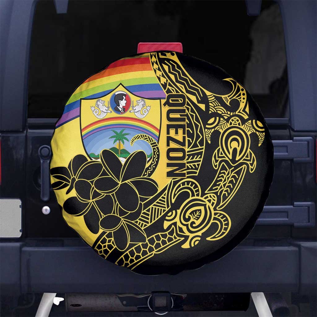 Quezon Province Spare Tire Cover Cocolandia Philippines Turtle LT14 No hole Gold - Polynesian Pride