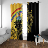 Quezon Province Window Curtain Cocolandia Philippines Turtle LT14 With Grommets Gold - Polynesian Pride