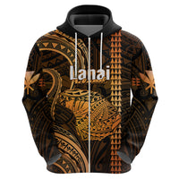 Polynesian Pride Hawaiian Islands Hoodie Lani Map Gold Kanaka With Kakau LT14 - Polynesian Pride