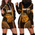 Personalised Hawaiian Islands Hoodie Dress Lani Map Gold Kanaka With Kakau LT14 - Polynesian Pride