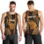 Personalised Hawaiian Islands Men Tank Top Lani Map Gold Kanaka With Kakau LT14 - Polynesian Pride