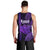 Polynesian Pride Hawaiian Islands Men Tank Top Kauai Map Purple Kanaka With Kakau LT14 - Polynesian Pride