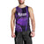 Polynesian Pride Hawaiian Islands Men Tank Top Kauai Map Purple Kanaka With Kakau LT14 - Polynesian Pride