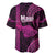 Polynesian Pride Hawaiian Islands Baseball Jersey Maui Map Pink Kanaka With Kakau LT14 - Polynesian Pride