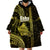 Polynesian Pride Hawaiian Islands Wearable Blanket Hoodie Oahu Map Yellow Kanaka With Kakau LT14 - Polynesian Pride