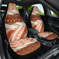 Aloha Hawaii Mikioi Lei Car Seat Cover Beige Tropical Flower Pattern LT14 One Size Beige - Polynesian Pride