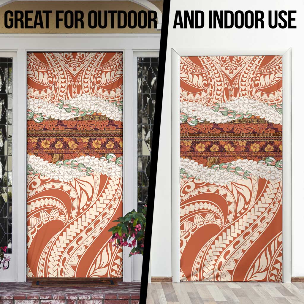 Aloha Hawaii Mikioi Lei Door Cover Beige Tropical Flower Pattern LT14 - Polynesian Pride