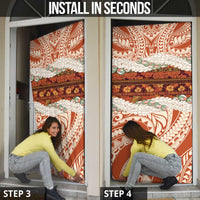 Aloha Hawaii Mikioi Lei Door Cover Beige Tropical Flower Pattern LT14 - Polynesian Pride