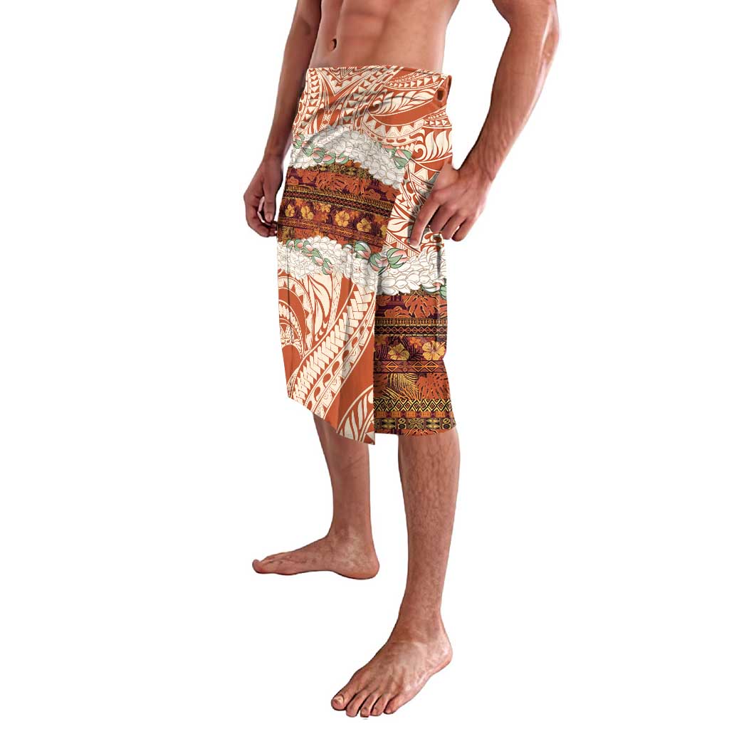 Aloha Hawaii Mikioi Lei Lavalava Beige Tropical Flower Pattern LT14 - Polynesian Pride