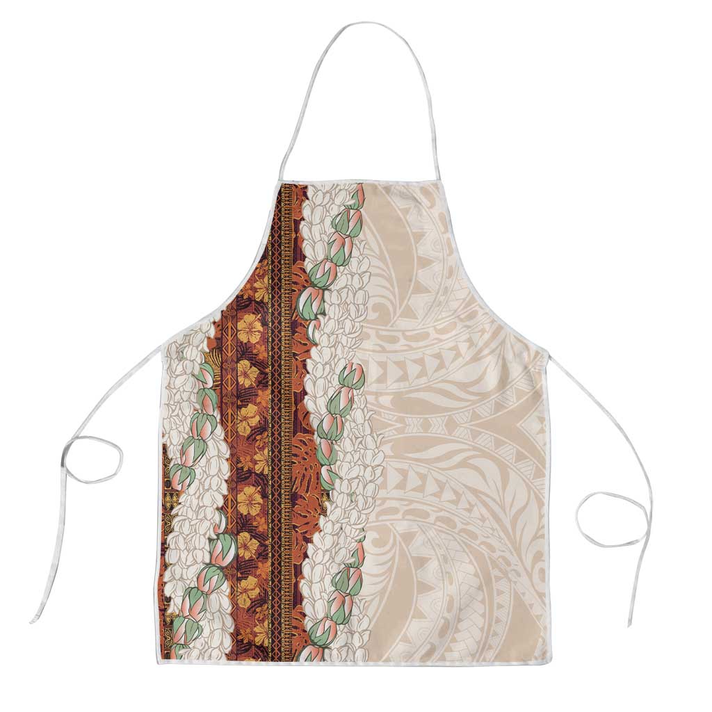 Aloha Hawaii Mikioi Lei Apron Cattail Red Tropical Flower Pattern LT14 Cattail Red - Polynesian Pride