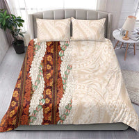 Aloha Hawaii Mikioi Lei Bedding Set Cattail Red Tropical Flower Pattern LT14 - Polynesian Pride