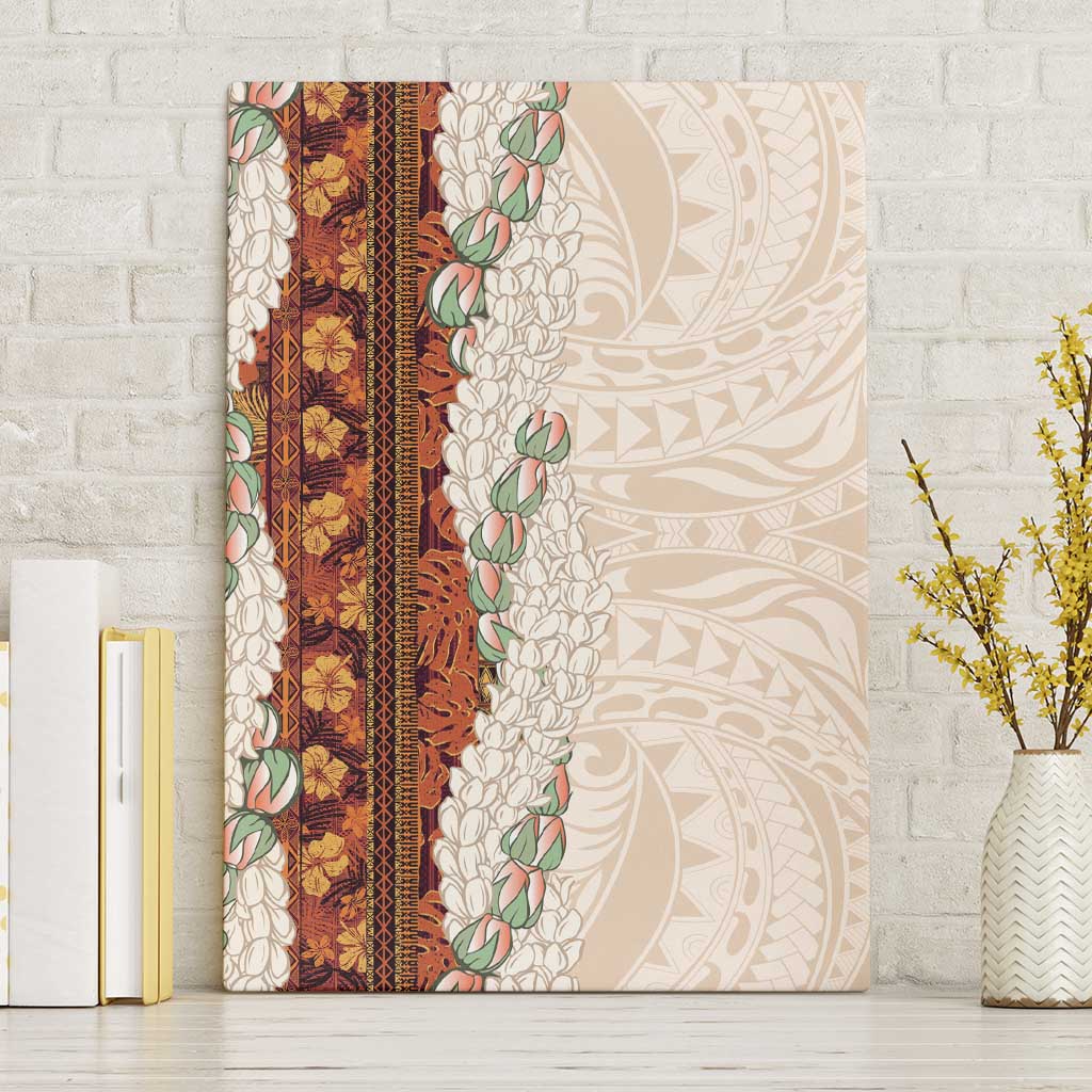 Aloha Hawaii Mikioi Lei Canvas Wall Art Cattail Red Tropical Flower Pattern LT14 Without Frame Cattail Red - Polynesian Pride