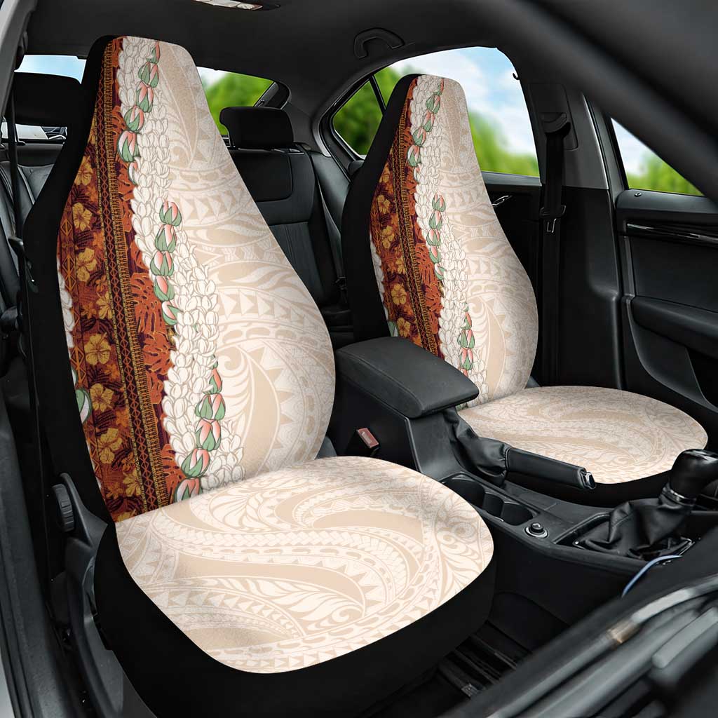 Aloha Hawaii Mikioi Lei Car Seat Cover Cattail Red Tropical Flower Pattern LT14 One Size Cattail Red - Polynesian Pride