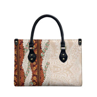 Aloha Hawaii Mikioi Lei Leather Bag Cattail Red Tropical Flower Pattern LT14 - Polynesian Pride