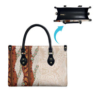 Aloha Hawaii Mikioi Lei Leather Bag Cattail Red Tropical Flower Pattern LT14 - Polynesian Pride