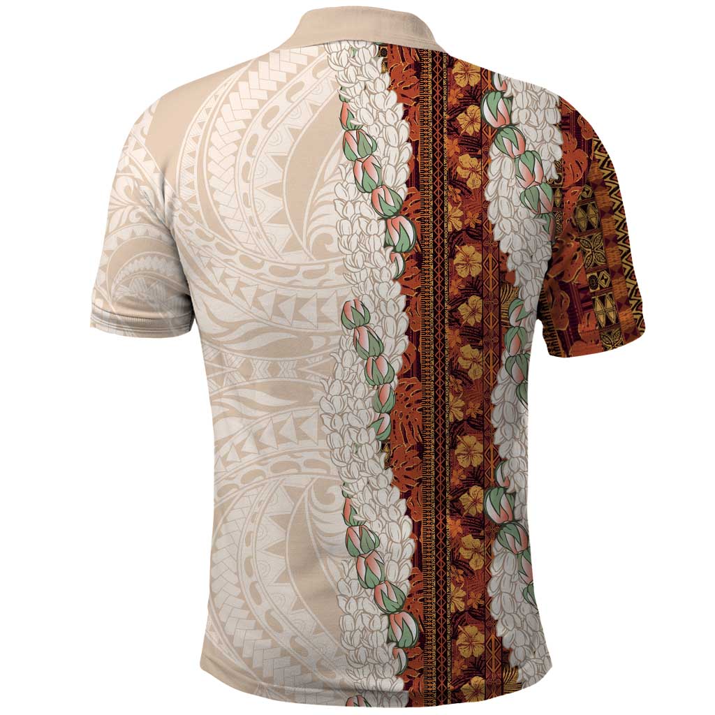Aloha Hawaii Mikioi Lei Polo Shirt Cattail Red Tropical Flower Pattern LT14 - Polynesian Pride