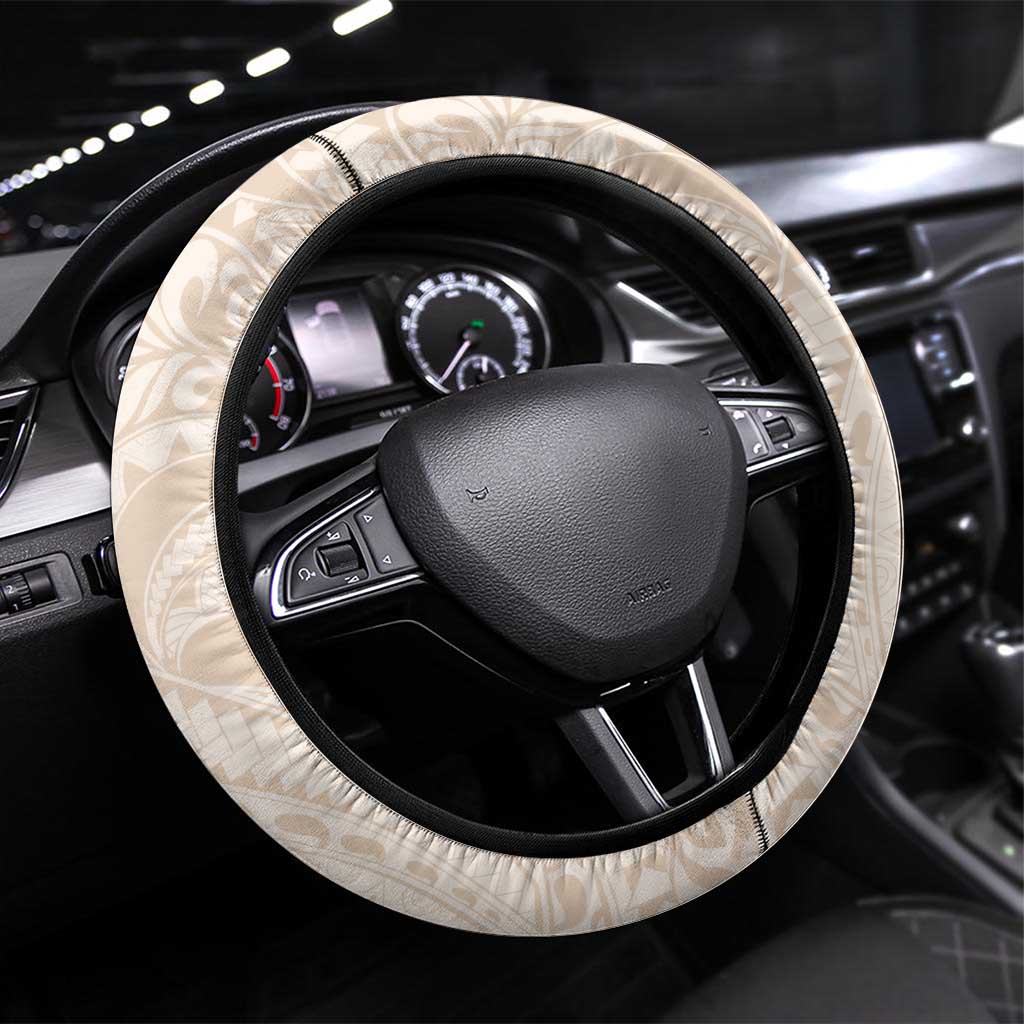 Aloha Hawaii Mikioi Lei Steering Wheel Cover Cattail Red Tropical Flower Pattern LT14 Universal Fit Cattail Red - Polynesian Pride
