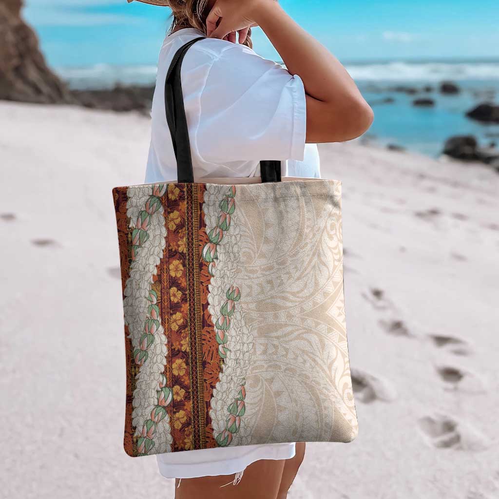 Aloha Hawaii Mikioi Lei Tote Bag Cattail Red Tropical Flower Pattern LT14 - Polynesian Pride