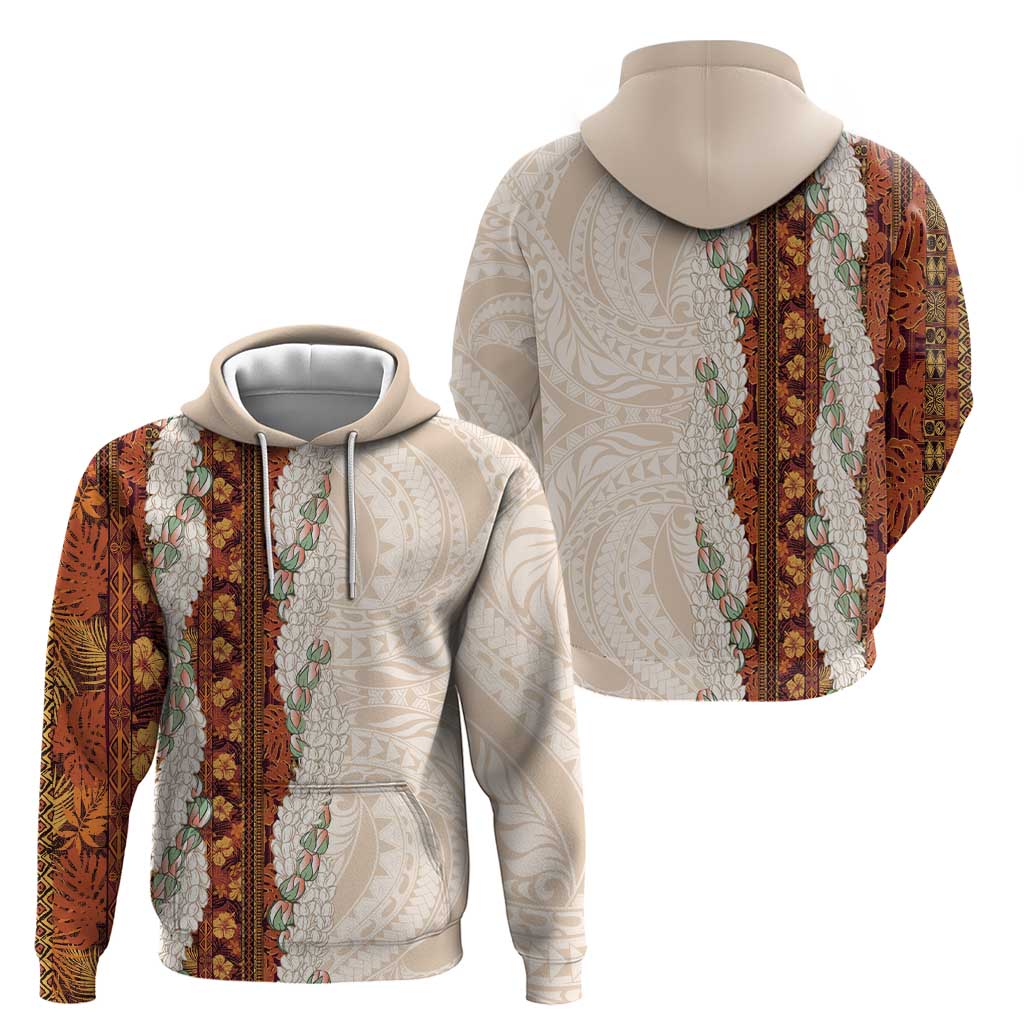 Aloha Hawaii Mikioi Lei Zip Hoodie Cattail Red Tropical Flower Pattern LT14 - Polynesian Pride