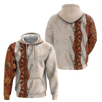 Aloha Hawaii Mikioi Lei Zip Hoodie Cattail Red Tropical Flower Pattern LT14 - Polynesian Pride