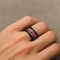 New Zealand Puhoro Kowhaiwhai Motif Spinner Ring LT14 - Polynesian Pride