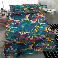 Japan Koinobori Bedding Set Japanese Koi Flag Waves Pattern LT14 - Polynesian Pride