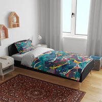 Japan Koinobori Bedding Set Japanese Koi Flag Waves Pattern LT14 - Polynesian Pride