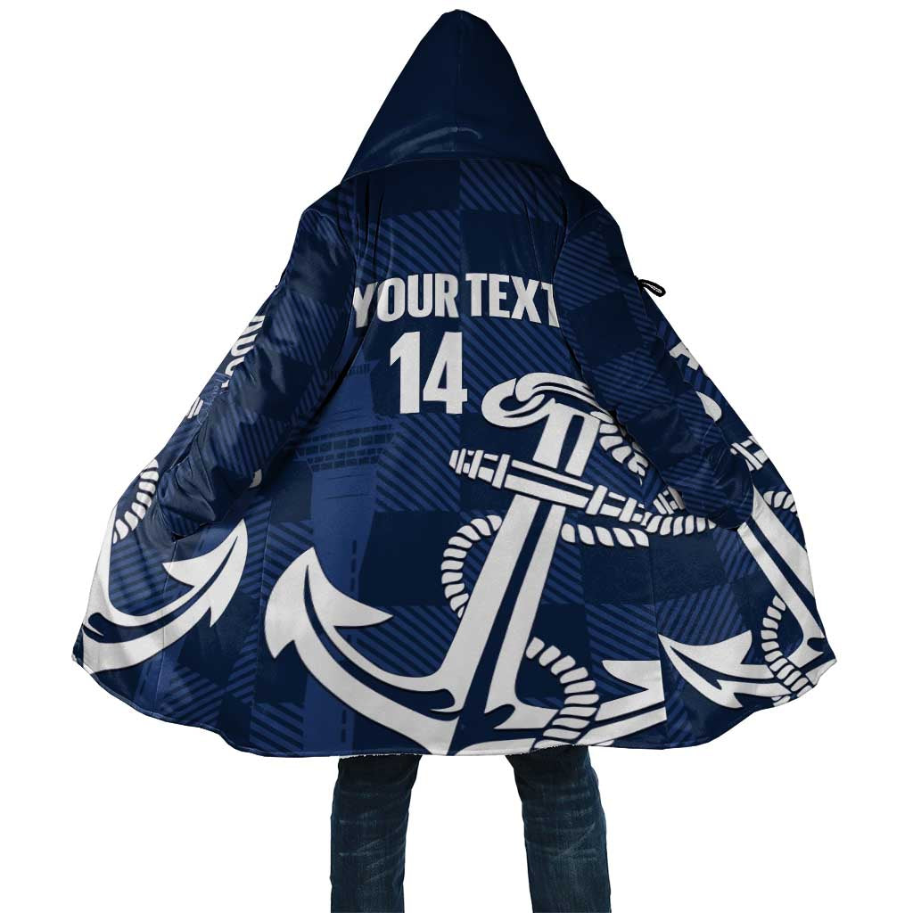 New Zealand Auckland Football Custom Cloak Navy Blue City Anchor Sky Tower Symbol LT14 Unisex Navy Blue - Polynesian Pride