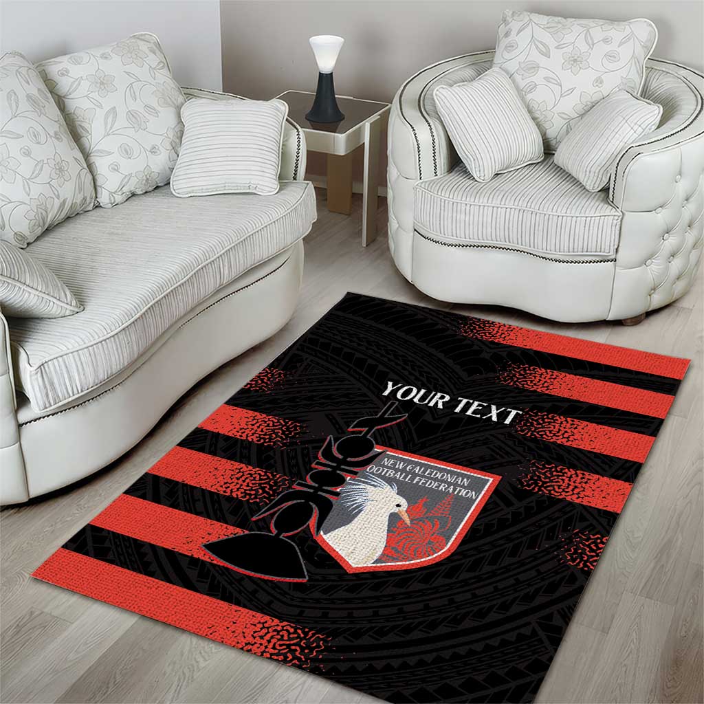 Custom New Caledonia Football Area Rug Allez Les Cagous Polynesian Pattern LT14 - Polynesian Pride
