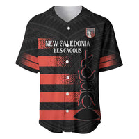 Custom New Caledonia Football Baseball Jersey Allez Les Cagous Polynesian Pattern LT14 Black - Polynesian Pride