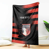 Custom New Caledonia Football Blanket Allez Les Cagous Polynesian Pattern LT14 - Polynesian Pride